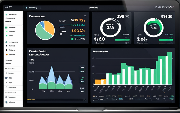 **Resource Overview with Digital Tools**: Create an image of a digital dashboard displaying financial resources, including income, expenses, and assets. The interface should look user-friendly, with graphs and charts visualizing financial data, emphasizing ease of access and organization.